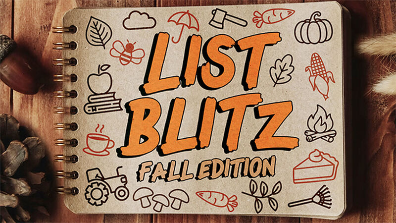 List Blitz: Fall Edition